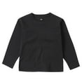 thumbnail image 1 of Generic Children's T Shirt Long Sleeve T Shirt Boys' T Shirt Cotton Top Medium Toddlers T Shirt Girls' Round Neck Soft Wear Autumn Unisex Kids Cotton Basic Round Neck Top ﻿(1-2 Years,Black), 1 of 3