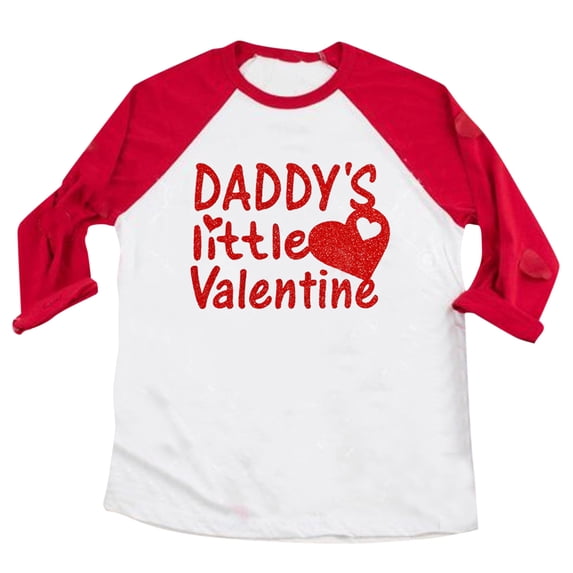 Generic Children's Winter Holiday Outfits Kids Baby Valentine's Day T Shirt Long SleeveToddler Girls Boys Letter Heart Print Blouse Valentine Oversized Crewneck Tee Tops(18-24 Months,Red)