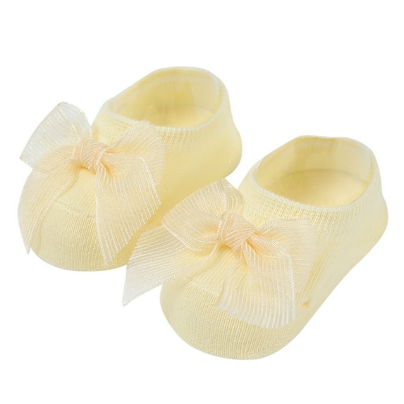 Generic Childrens Socks Kids Girls Socks Soft Bottom Toddler Shoes Socks Princess Socks Floor Socks for Baby Boys Girl Fashion Casual (12-36 Months,Yellow)