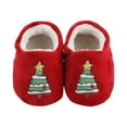 thumbnail image 1 of Generic Christmas Booties Soft Baby Santa Winter Warm Lightweight Slippers Snow Boots Crib Shoes Walking Shoes（3-6 Months Pink）, 1 of 9