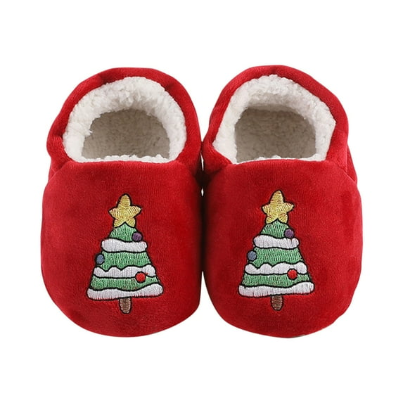 Christmas Booties Soft Baby Santa Winter Warm Slippers Snow Boots Crib Shoes