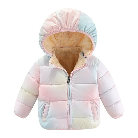 Generic Christmas Clothes Kids Autumn/Winter Preschool Girls/Boys Long Sleeve Hooded Removable Hat Down Filled Jacket Waterproof Hooded Windbreaker Coats ﻿(5-6 Years,White)