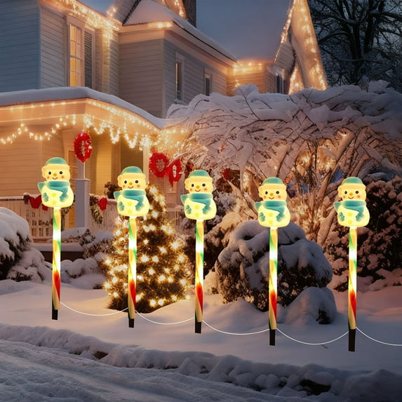 Generic Christmas Pathway Lights, Christmas Decorations Outdoor Led Pathway Markers Lights, Snowman Light for Outdoor Pathways Yard Patio Garden Lawn Decoration