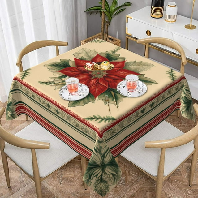 Generic Christmas Patterns Square Decorative Tablecloth for Party 54x54