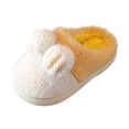 thumbnail image 1 of Generic Christmas Slipper For Girls Child Kids Cotton Slippers Girl Boys Memory Foam Comfy House Slippers Bedroom Home Slippers Winter Warm Indoor Shoes Clearance Shoes(7-8 Years,Yellow), 1 of 6