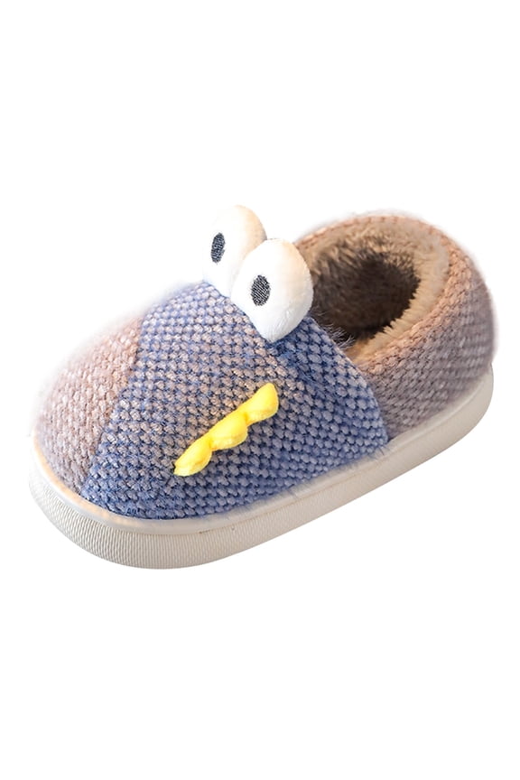 Christmas Slippers Children Kids Dinosaur Slippers Girls Boys Slippers Memory Foam Comfy House Slippers Bedroom Home Slippers Winter Warm Indoor Clearance Shoes(2.5-3 Years,Blue)