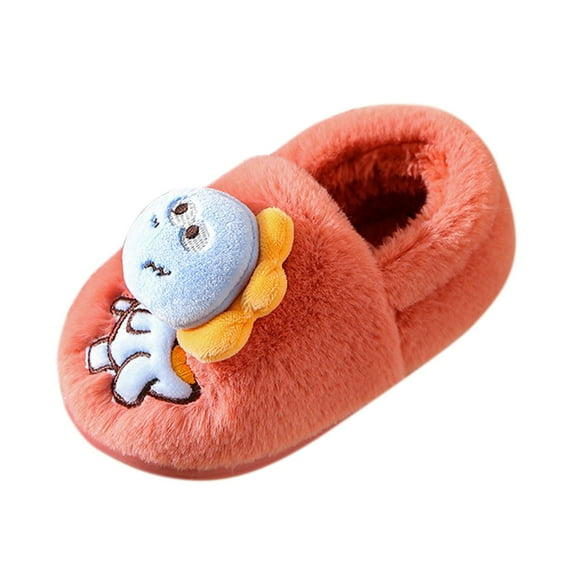 Generic Christmas Slippers Toddler Girl Dinosaur Slippers For Kids Memory Foam Comfy House Shoes Girls Boys Bedroom Home Slippers Clearance Shoes(9-9.5 Years,Watermelon Red)