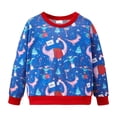 thumbnail image 1 of Generic Toddler Boys Girls Sweater Autumn/Winter Long Sleeve Strips Christmas Day Print Sweater Autumn Winter Clothes for Holiday Party Christmas（4-5 Years Blue）, 1 of 8