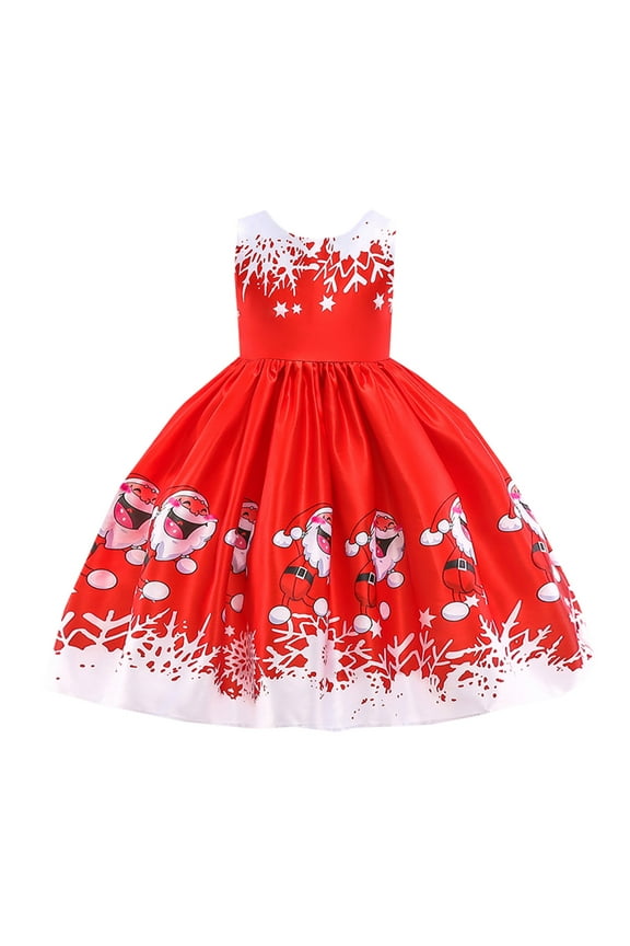 Christmas Sweaters for Kids Child Girls Pageant Gown Christma Xmas Dance Party Princess Dress for Fashion Casual Breathable Clothing(7-8 Years,Red)
