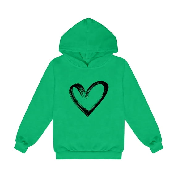 Generic Christmas Sweaters for Kids Toddler Kid Girls Boys Sweatshirt Pullover Hoodies Cute Printed Hooded Thanksgiving Long Sleeve Winter Clothes Holiday Outfit(9-10 Years,Green)