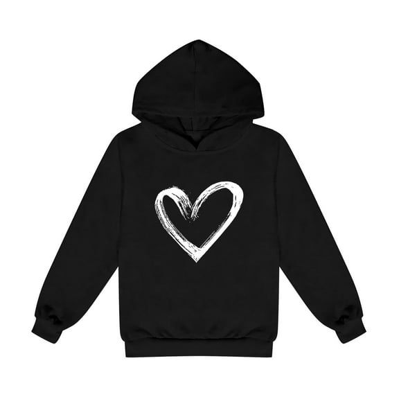 Generic Christmas Sweaters for Kids Toddler Kid Girls Boys Sweatshirt Pullover Hoodies Cute Printed Hooded Thanksgiving Long Sleeve Winter Clothes Holiday Outfit(9-10 Years,Black)