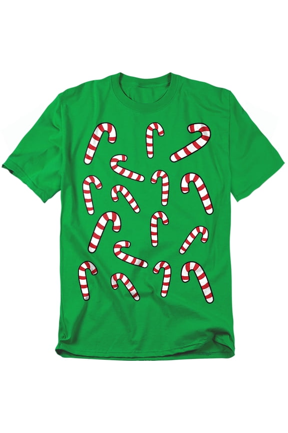 Generic: Christmas T-Shirt Candy Cane Christmas Crew Unisex Graphic Tee For Men & Women Kelly Green&nbsp;