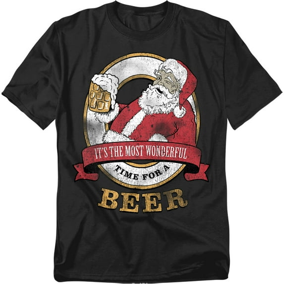 Generic: Christmas T-Shirt Christmas Wonderful Time For A Beer Unisex Graphic Tee For Men & Women