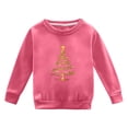 thumbnail image 1 of Generic Christmas Tree Printed Children's Pullover Hoodie Border Japanese Clothes Sweatshirts Pullover Crewneck Winter Long Sleeve Tops Shirts(18-24 Months,Hot Pink), 1 of 7