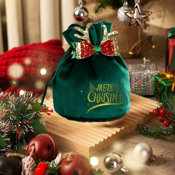 Generic Christmas Velvet Bag Christmas Eve Fruit Velvet Bag Christmas Box Small Gift Packaging