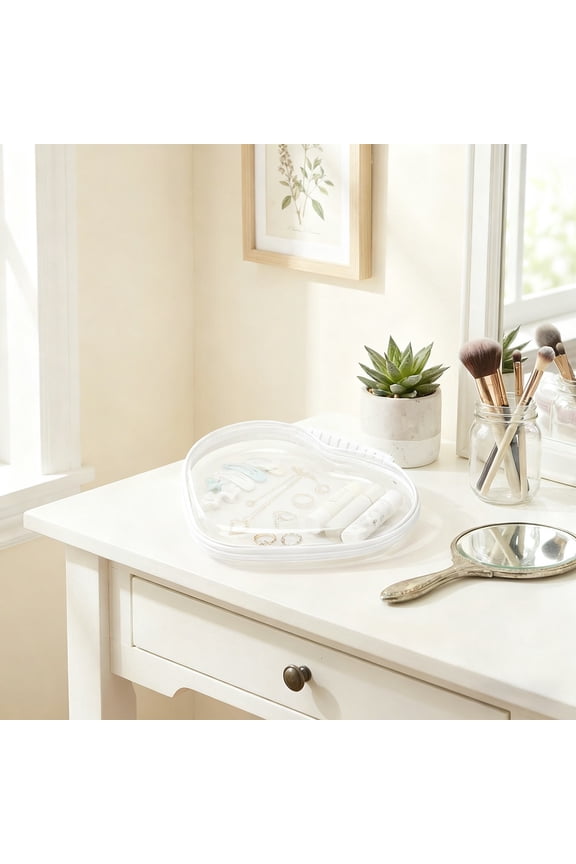 Clear Hard Shell Zipper Case Hard Storage Plastic Zipper Boxes Stackable, Transparent & Ultra Versatile Expandable Storage Bag