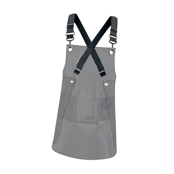 Generic Clear Protective Apron Adjustable Straps for Kitchen And Garden Use, red, length 60cm