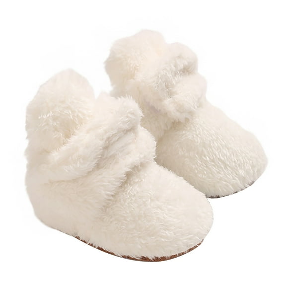 Generic Clearance Baby Snow Shoes Prewalker Boots Booties Toddler Soft Girls Warming Boys Shoes for Casual Fashion Soft Comfortable Breathable (6-9 Months,White)