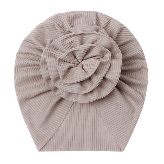 Generic Clearance Children's Casual Hats Baby Flower Hat Toddler Baby Boys Girls Cap Beaniess Solid Ribbed Knotted Elastics Turban Hat for Travel Hiking Christmas(,Grey)