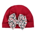 thumbnail image 1 of Generic Clearance Children's Hiking Hats Toddler Baby Boys Girls Floral Print Knitted Cap Beanie Bowknot Elastics Turban Hat for Travel Hiking Christmas(,F), 1 of 1