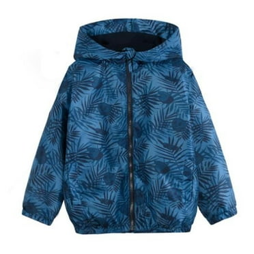Generic Clearance Children's Jackets Casual Fashion Boys Rain Lighweight Spring Jacket Raincoat Rain Coats Windbreaker Blue Leaf for Breathable Sweatshirts(12 Years,Blue)