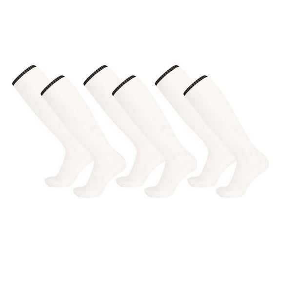 Generic Clearance Childrens Socks Kids Toddler Soccer Socks 3 Pairs Knee High Striped Tube Socks Unisex Breathable Sports Running Or Training for Personality Vintage Leisure Classic(One Size,J)