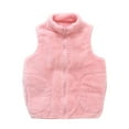 thumbnail image 1 of Generic Clearance Christmas Clothes Kids Toddler Boys Girls Autumn Winter Solid Zippered Coat Jacket Thicken Warm Outwear for Xmas Sweater Hoodies Outfits(4-5 Years,Pink), 1 of 4