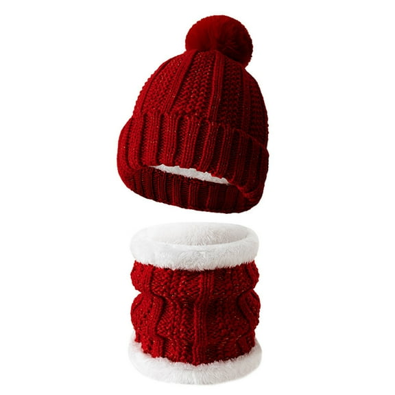 Generic Clearance Christmas Holiday Gift Set Women's Winter Warm Hat and Neck with Thick Velvet for Cold and Cycling Soft Snow Hat for Women Girl Skiing Xmas Gifts