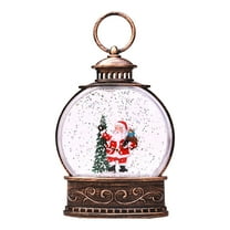 Generic Clearance Christmas Snow Globes Lantern, Christmas Lantern, Christmas Santa Snow Globe Decoration , LED Glittering Globe Decoration Santa Fall Decorations for Home