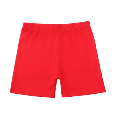 Generic Clearance Clothing Colorful Cotton New Boxer Shorts for Girls Children's Candy Color Anti Slip Shorts for Leggings for Casual Soft Comfortable Christmas Outfits(11-12 Years,Red)