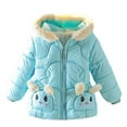 thumbnail image 1 of Generic Clearance Coat for Children's Casual Fall Thickened Quality Padded Winter Cartoon Cotton Padded Clothes for Boys Girls Hooded Coats Baby Cotton Padded Jacket (3-4 Years,Blue), 1 of 9