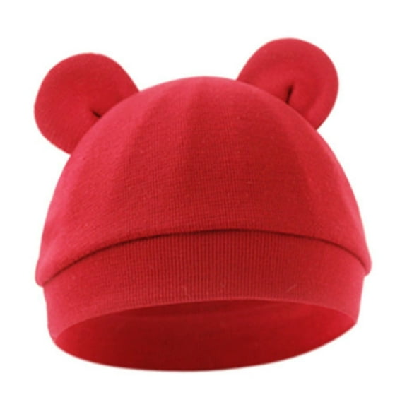 Generic Clearance Girls Hats Winter Baby Bear Ears Caps Baby Boy Girl Toddler Hat for Fashion Casual Adjustable Caps(,Red)