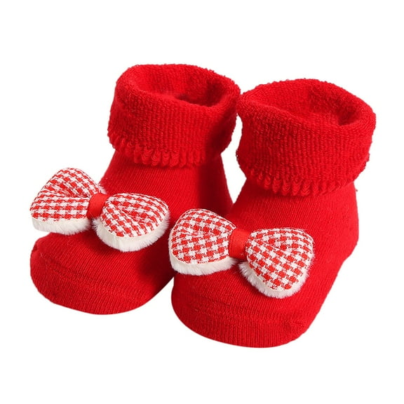 Generic Clearance Girls Socks Ankle Baby Winter Socks Glue Dispensing Floor Socks Floor Crawling Socks for Personality Vintage Leisure Classic(12-24 Months,C)