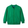 thumbnail image 1 of Generic Clearance Girls Sweaters Toddler Kids Baby Outwear Long Sleeve Round Neck Solid Color Jacket Zipper Hooded Fall Winter Windproof Coats for Boys Clothes(12-18 Months,Green), 1 of 8