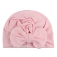 thumbnail image 1 of Generic Clearance Hiking Hats for Children's Toddler Baby Boys Girls Cap Beanie Solid Cotton Bowknot Elastics Turban Hat for Travel Hiking Christmas(,Pink), 1 of 2