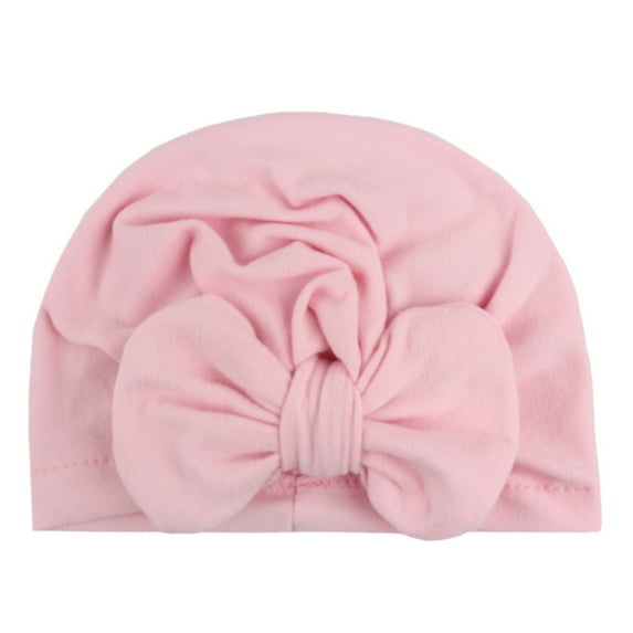 Generic Clearance Hiking Hats for Children's Toddler Baby Boys Girls Cap Beanie Solid Cotton Bowknot Elastics Turban Hat for Travel Hiking Christmas(,Pink)