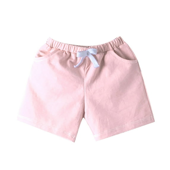 Generic Clearance Pants Boy Clothes Fashion Candy Colored Colored Cotton Shorts Sports Pants Spring Summer Elastic Waist Comfortable Casual Student Boys Girls Shorts