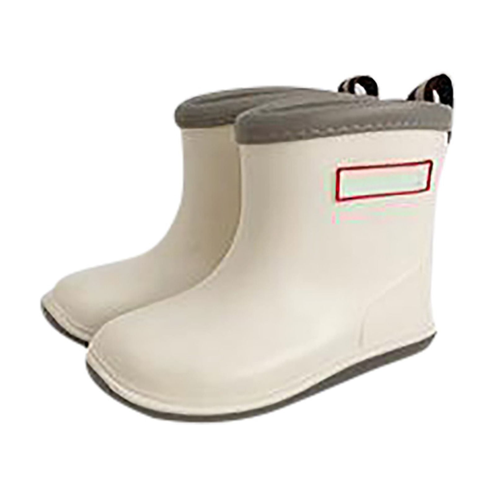 Generic Clearance Shoe Baby Kids Easy Rain Shoes Boot for Toddler Little Kid Short Rain Boots Lightweight Rainy Day Shoes for Classic Fashion Breathable(5.5-6 Years,Gold)