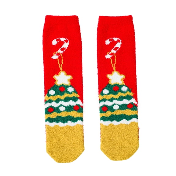 Generic Clearance Sock for Boys Children Christmas Stockings Cartoon Doll Stockings Non Slip Floor Stockings Solid Color Medium Tube Stockings for Personality Vintage Leisure Classic(0-3 Years,C)