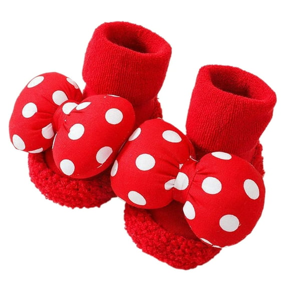 Generic Clearance Socks for Girls Combed Cotton Cute 3D Baby Anti Slip Socks Winter Warm Socks Soft Anti Slip Babys Floor Socks for Personality Vintage Leisure Classic(6-12 Months,D)
