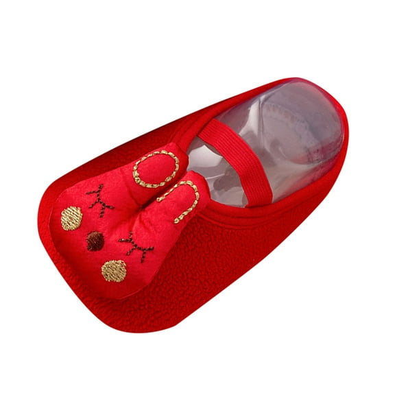 Generic Clearance Toddler Boy Shoes Autumn Winter Children Baby Shoes Boy Girls Floor Sports Non Slip Warm Comfortable Chinese New Year Style Rabbit Tiger Pattern (12-18 Months,Multi-color)