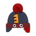 thumbnail image 1 of Generic Clearance Toddler Boys Hat KIds Baby Toddler Girls Boys Soft Warm Knit Cartoon Sharks Kids Winter Hats with Hood Cap for Fashion Casual Adjustable Caps(,Navy), 1 of 3
