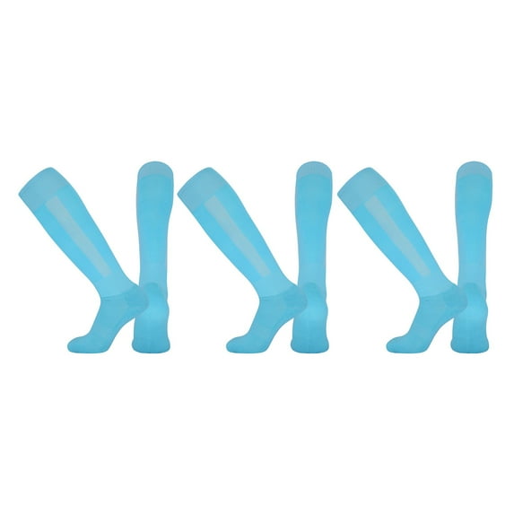 Generic Clearance Toddler Kids Soccer Socks 3 Pairs Knee High Striped Tube Soccer Socks for Unisex Breathable Sports Running Training for Personality Vintage Leisure Classic(B,BU1)