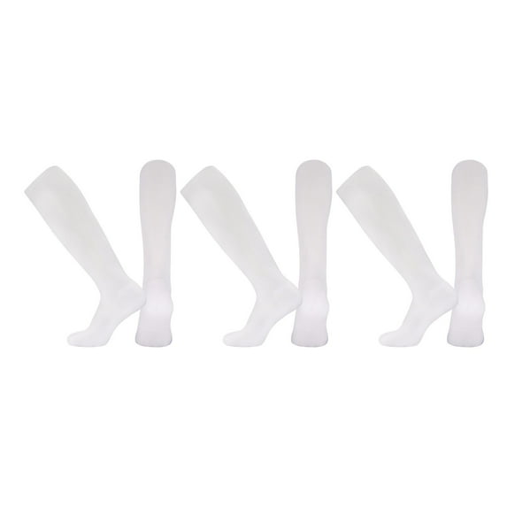 Generic Clearance Toddler Kids Soccer Socks 3 Pairs Knee High Striped Tube Soccer Socks for Unisex Breathable Sports Running Training for Personality Vintage Leisure Classic(B,White)