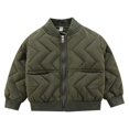 thumbnail image 1 of Generic Clothing Clearance Children's Jackets Casual Boys' Stand Up Collar Irregular Stripe Print Solid Color Long Sleeve Zipper Cotton Jacket with Pockets for Soft (4-5 Years,AG), 1 of 5