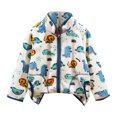 thumbnail image 1 of Generic Clothing Clearance Children's Jackets Casual Toddler Fall Winter Boys' Zipper Dinosaur Print Long Sleeve Jacket with Pockets School Daily Wear for Soft Comfortable(3-4 Years,Beige), 1 of 9
