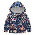 thumbnail image 1 of Generic Clothing Clearance Jackets for Kids Casual Toddler Boys Girls Winter Hooded Cartoon Printed Top Long Sleeve Zipper Padded Thick Jacket with Pockets Soft Comfortable(2-3 Years,C), 1 of 9