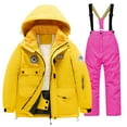 thumbnail image 1 of Generic Colorful One Piece Snowsuits Coveralls Ski Suits Jackets Winter Jumpsuits Boys and Girls Children's Ski Suits Girls Outdoor Thick Windproof Boys Baby Big Children Ski Clothes(16,Hot Pink), 1 of 1