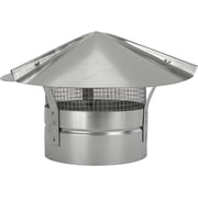 Generic Cone Top Chimney Cap with Screen 10 Inch, Silver