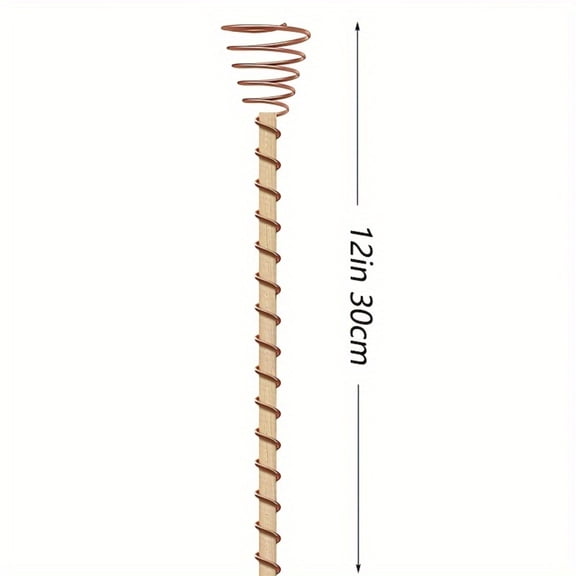 Generic | Copper Wire Coil Antenna Plant Stakes - Rustproof Durable Garden Supports for Hydroponic Vegetables & Plants, Gardening Accessories